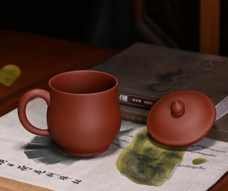 Промо акция! Исин фиолетовая глиняная чайная чашка с крышкой зернистый чайный