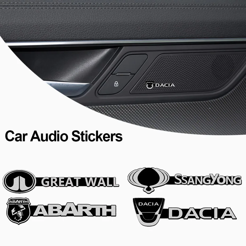 

2pc Car Speaker Aluminum Badge Audio Sticker for Toyota Corolla E120 Hilux E150 Land Cruiser 200 Camry Land 40 Rav4 Crown Vios