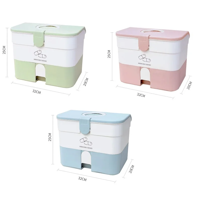 WBBOOMING медицинский Органайзер пластиковый бокс для хранения первой помощи