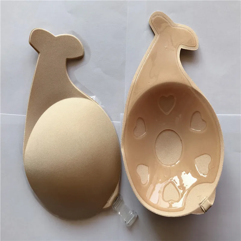 100pcs/Plus size adhesive invisible sexy silicon strapless backless dolphin bra