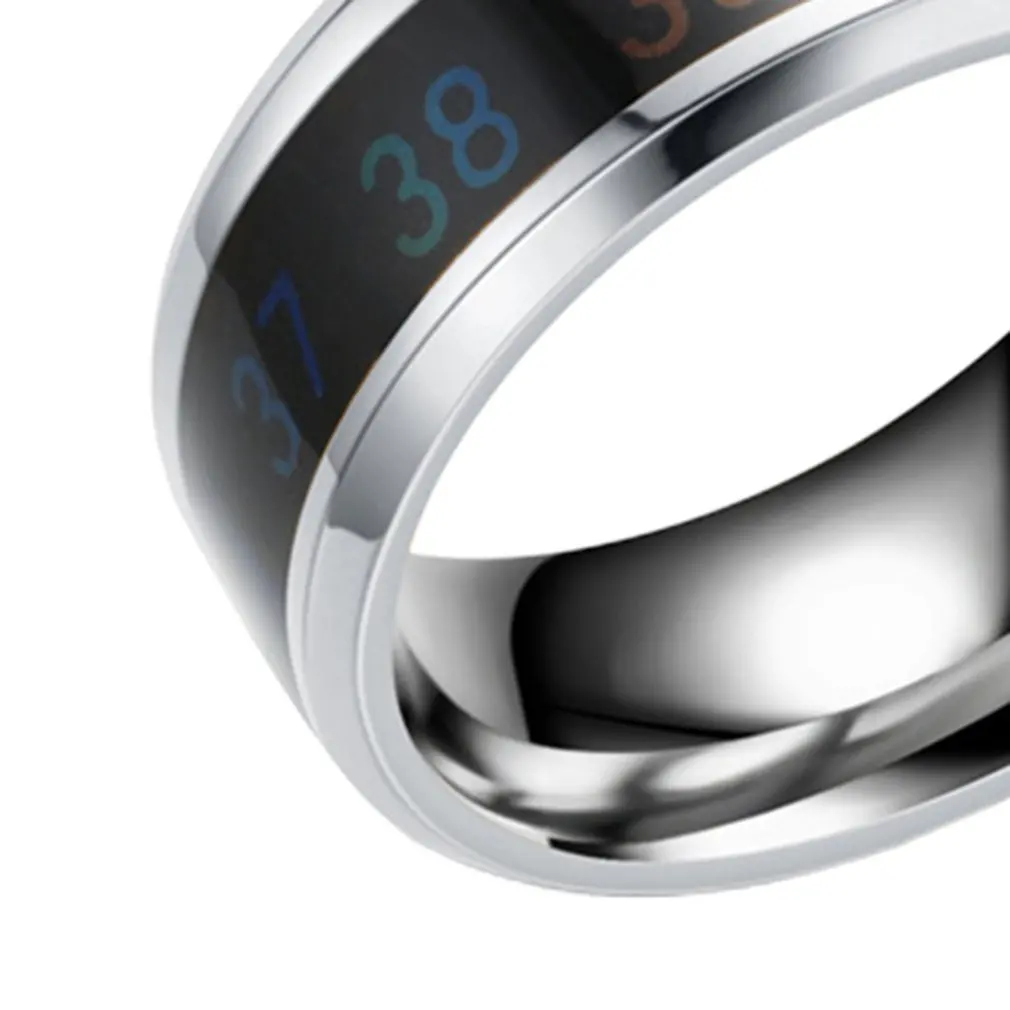 Temperature Ring Titanium Steel Mood Emotion Feeling Intelligent Sensitive Rings for Women Men Waterproof Jewelry | Украшения и