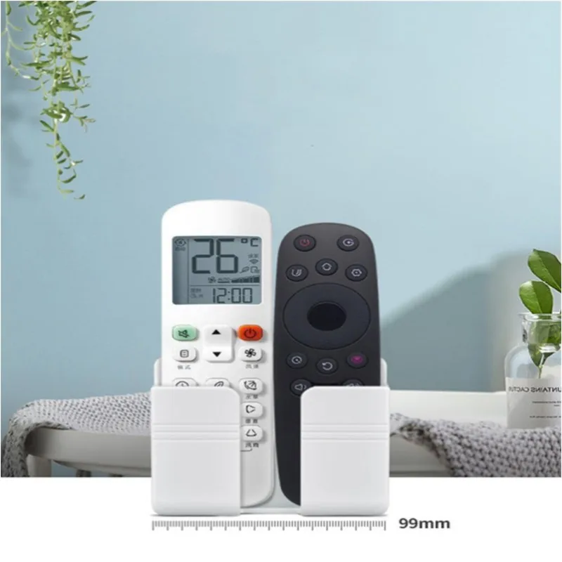 

Mobile phone charging air conditioner TV remote control multifunctional household goods organize wall-mounted storage rack hook