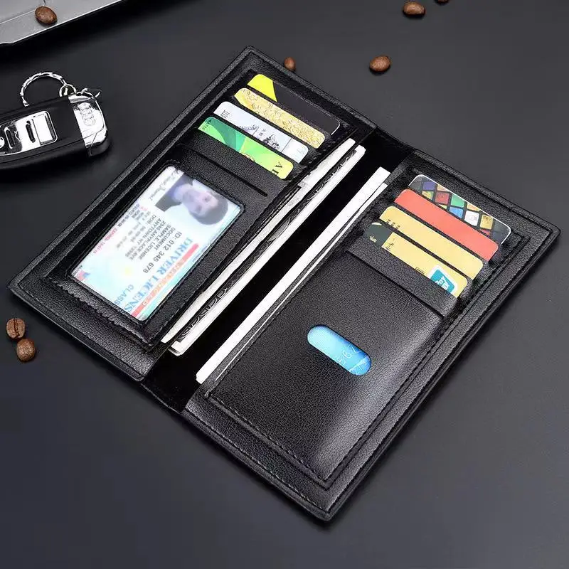 

men's wallet Thin slim wallet leather long Male Clutch mens wallets coin hand purse pocket cartera hombre billetera hombre 2021