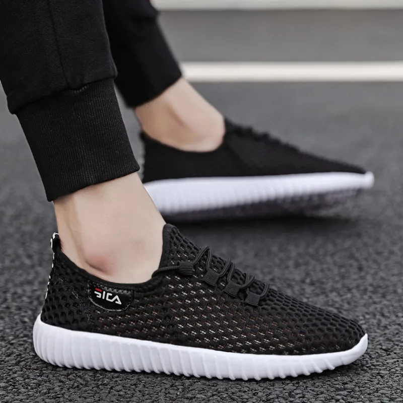 

Men's sports leisure board shoes Korean version of the white shoes fashion running shoes summer net shoes 2022 new men's shoes
