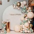 Оранжевый воздушный шар Macaron, гирлянда, раньше, хром, розовое золото, воздушный шар 4D, украшение для свадьбы, дня рождения, вечеринки, детский праздник