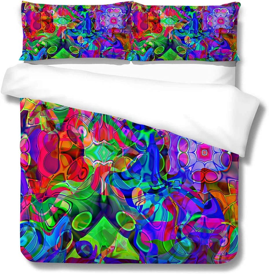 

3D Bedding Set Watercolor Printed Duvet Cover Set King Queen Size Girls Children Room Bedclothes Fashionable Home Textile