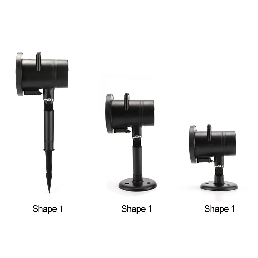 Светодиодный проектор с 12 узорами Рождественская лампа в форме снежинки сердца