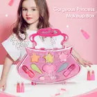 Безопасный макияж принцессы для девочек, Детская косметика, набор для макияжа, коробка для макияжа, детские подарочные игрушки для девочек на день рождения, ролевые игры