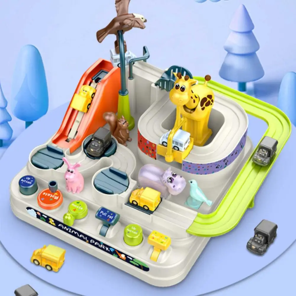

Racing Rail Car Building Toy Puzzle Interactive Adventure Car Sliding Track Indoor Educational Game Toy For Over 3 Years Old