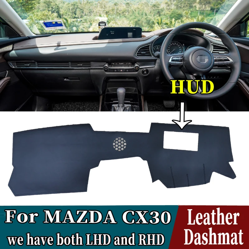 

Leather Dashmat Dashboard Cover Pad Dash Mat Carpet custom Car-Styling accessories mazda cx30 cx-30 2019 2020 2021 RHD