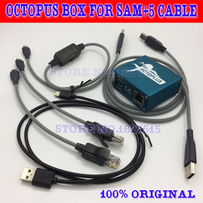 Оригинальная коробка octopus box / Octoplus Box для SAMSUNG + 5 кабелей SAM разблокировка вспышки