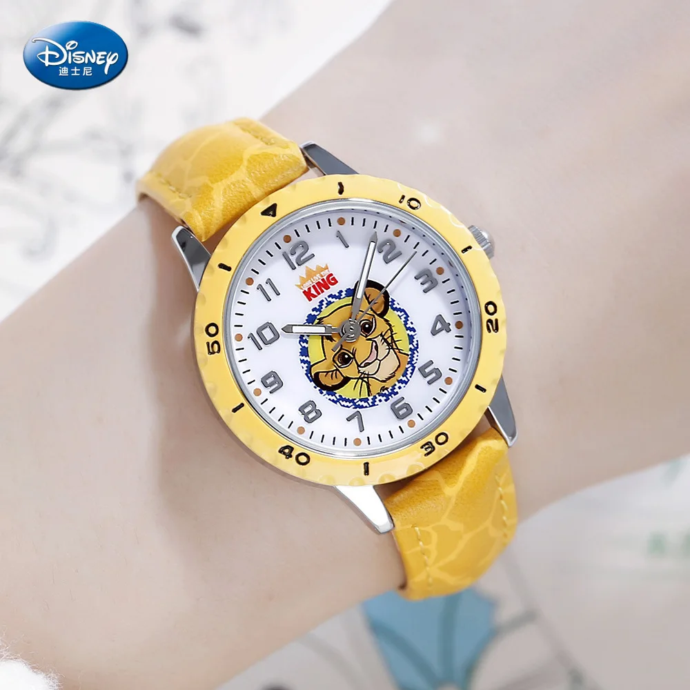 Часы наручные кварцевые с кожаным ремешком для мальчиков металлической