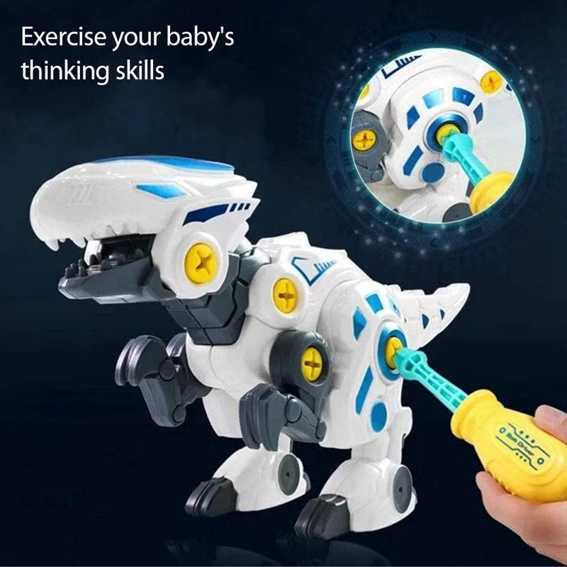 

Model Dinosaur Toy DIY Construction Set Model Velociraptor Toy STEM Gift Plastic Screwdriver for 3 Years Old
