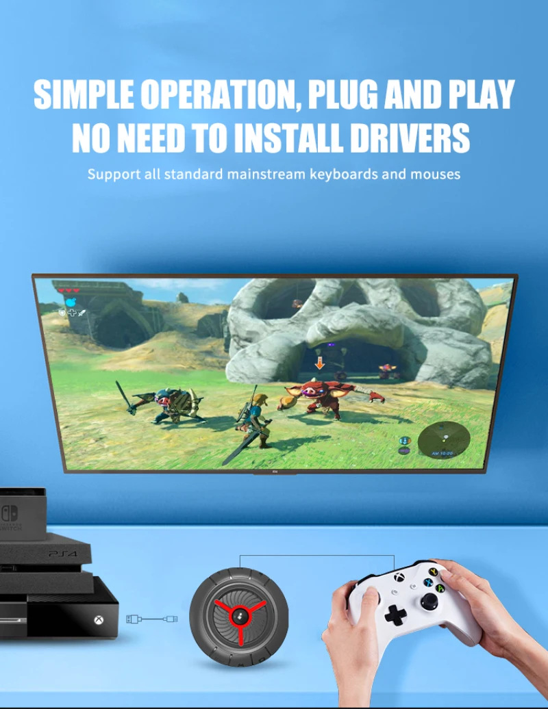 Keyboard Mouse Converter Mobile Controller Mice Adapter For Switch/PS4/PS3/X-BOX ONE/360 Console Y-axis | Электроника