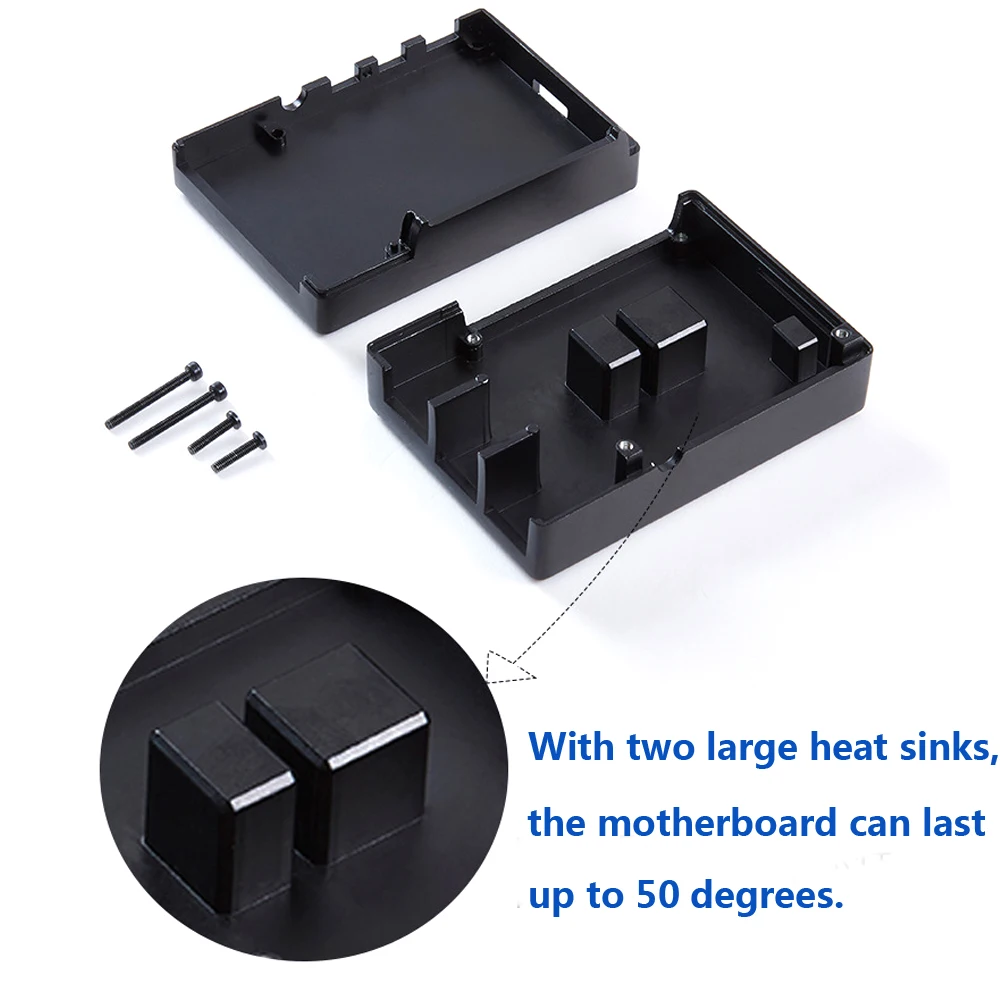 Raspberry Pi 4 Model B Aluminum Alloy Case/ Passive Cooling Shell Metal Enclosure Heat Dissipation for 4B RPI151 | Компьютеры и офис
