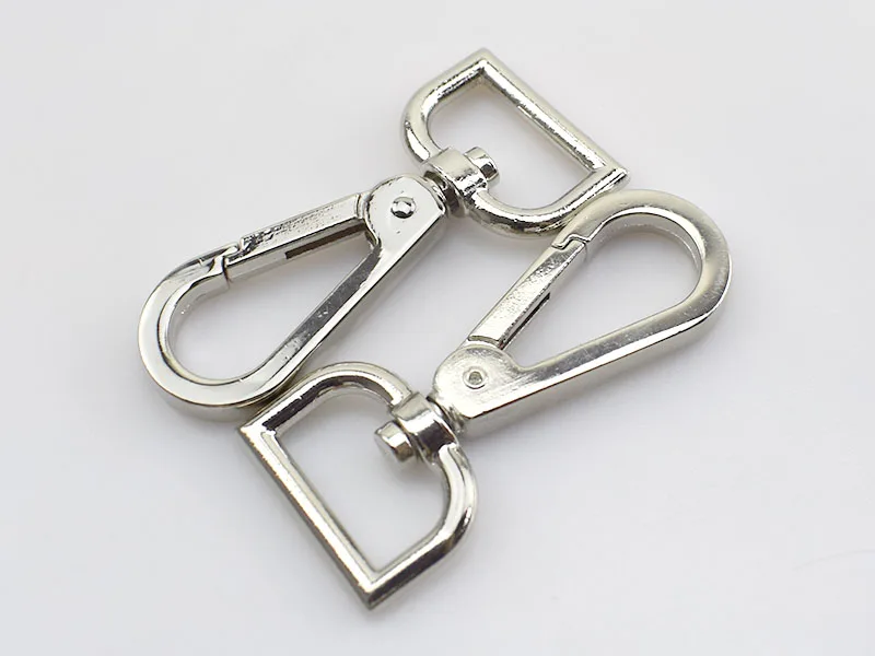 2/10 шт. Meetee 20 мм металлический сумка ремень карабин для пряжки карабин Омаров воротник застежка поделки кожаный сумки аксессуары - Цвет: silver