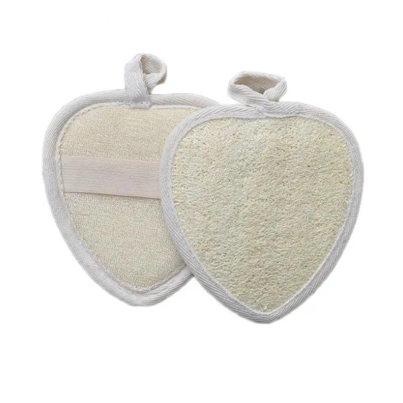 

14*13CM Heart Shape Natural Loofah Pad Back Pads Loofah Sponge Bath Shower Scrubber Pads LX2798