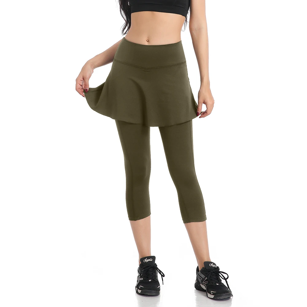 EAST HONG Для женщин Капри Юбка Спортивная футболка для занятий теннисом бега юбка
