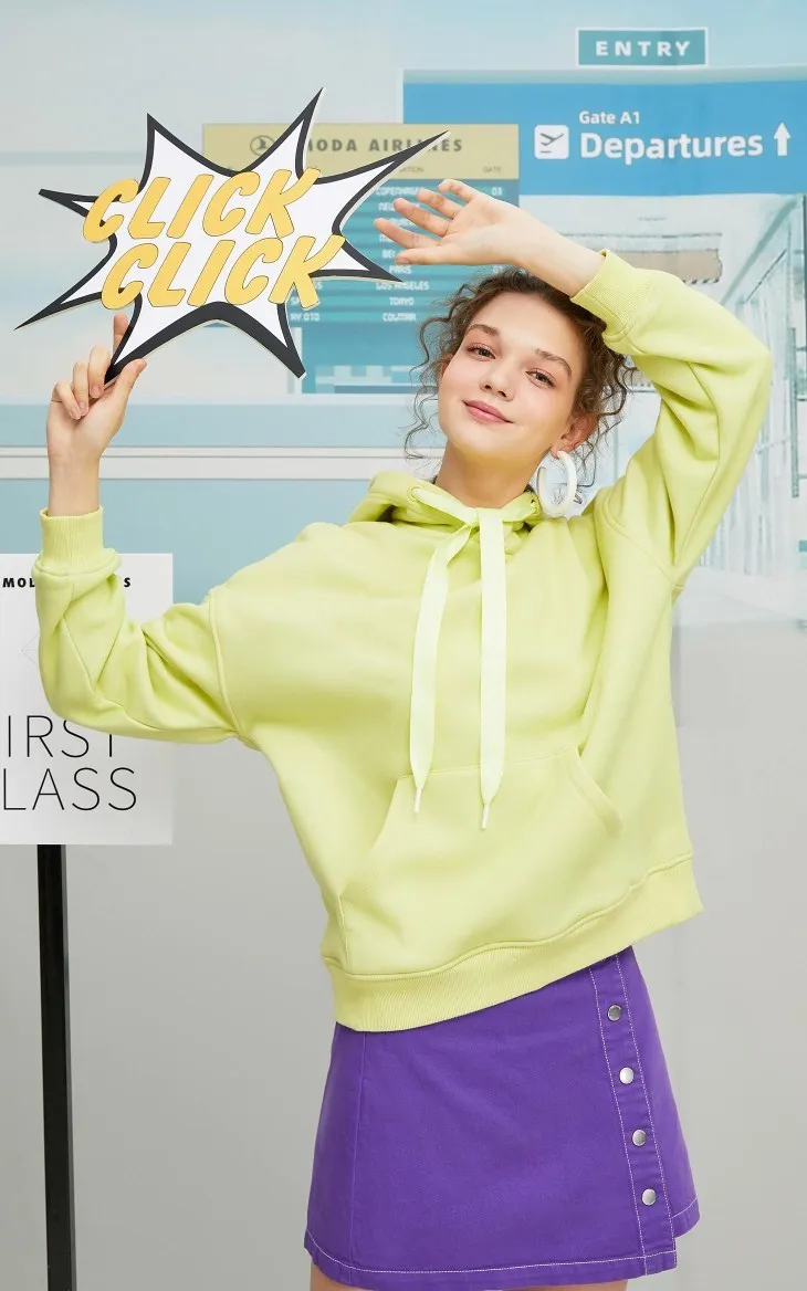 Vero Moda Новые поступления Ins стиль сплошной удобный толстовка с капюшоном | 319433506