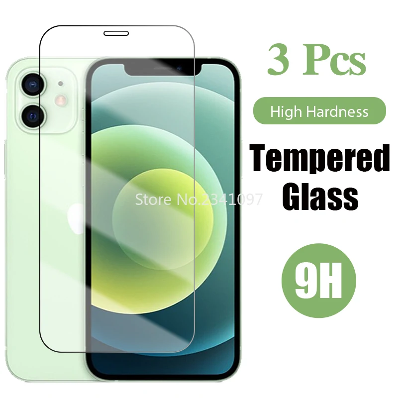 

3Pcs Tempered Glass Film Case On Iphone12 Pro Iphone11 Screenprotector For Iphone 12pro 11pro 12 11 Pro Max X Xr Screen Protecor