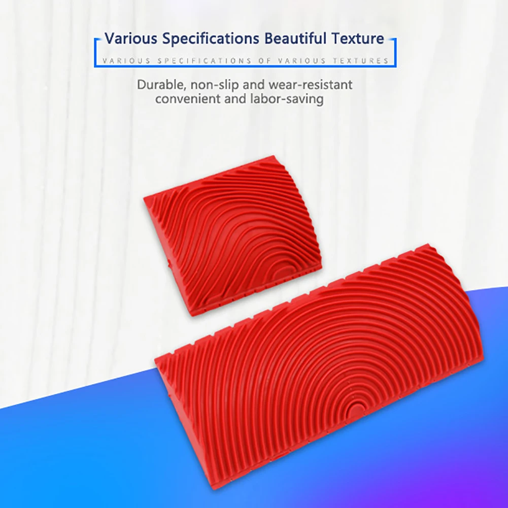 

2Pcs 3 Inch + 6 Inch Rubber Imitation Wood Graining Paint Roller Brush Wall Texture DIY Brush Art Painting Tool Home Decoration