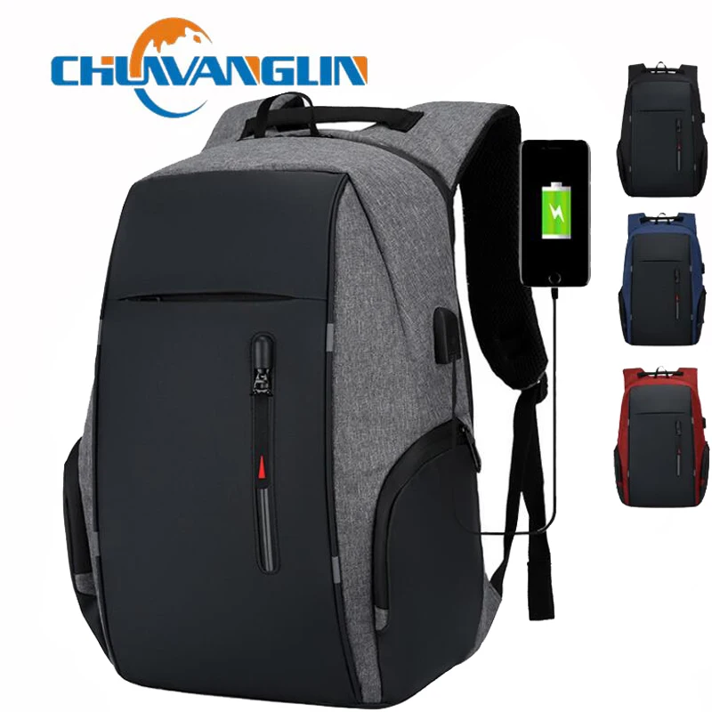 

Chuwanglin 15.6 Inch Laptop Bag Mochila Male Waterproof Backpack Business Casual Travel anti-theft Women Backpack School Bag