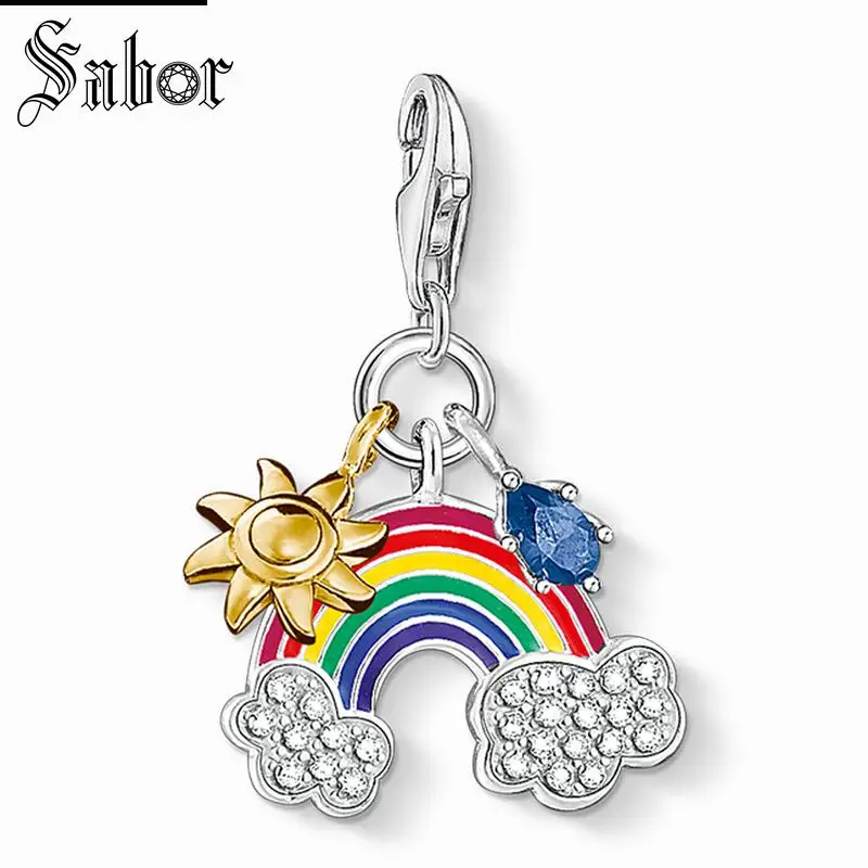 Шарм thomas Rainbow подарочные украшения для женщин браслет с покрытием из серебра 2020