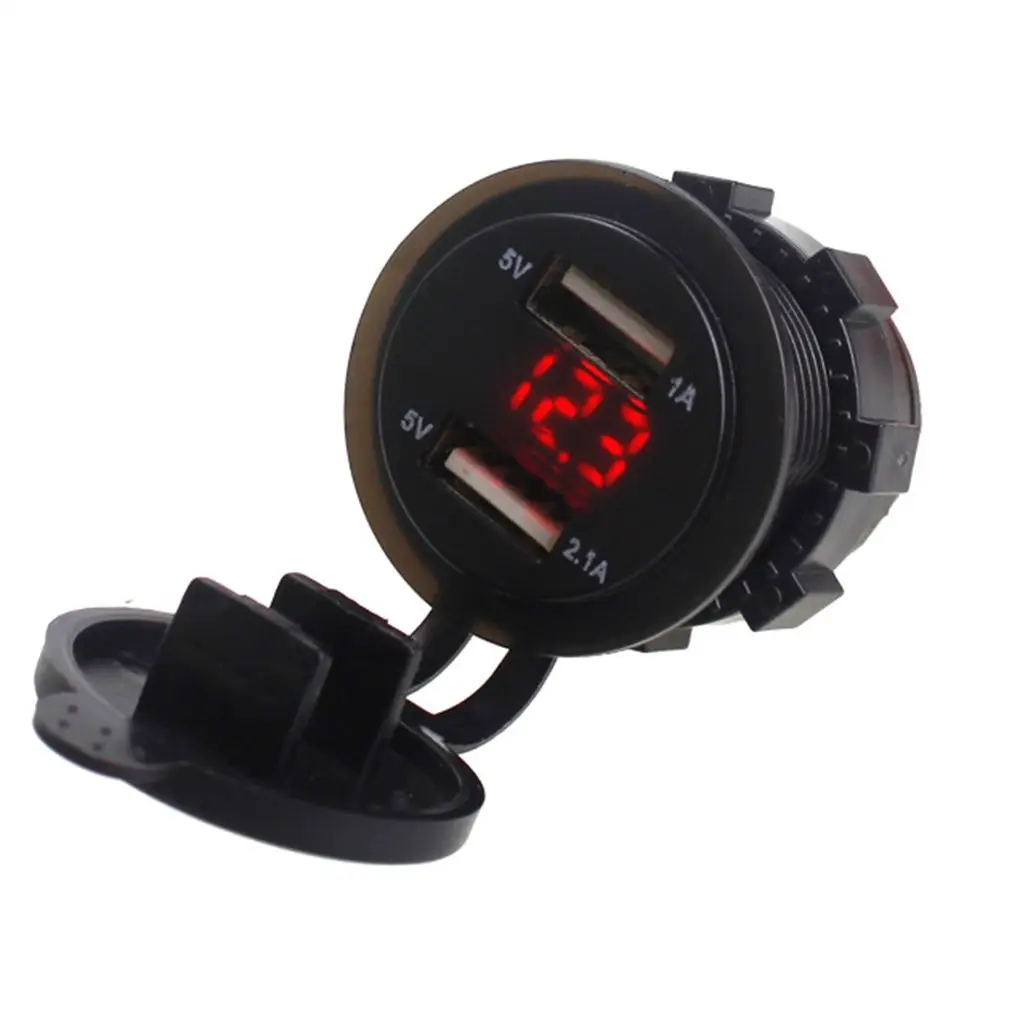 Универсальное устройство для автомобиля с двумя портами USB Зарядное Напряжение