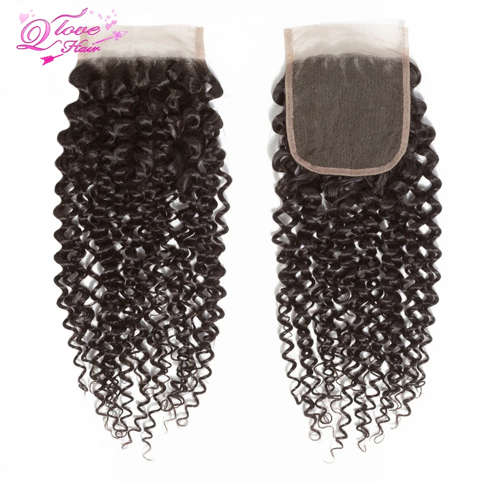 Queen love Hair 5 шт./лот малазийские кудрявые вьющиеся пряди 4 пряди с закрытием человеческие волосы пряди с закрытием волосы remy