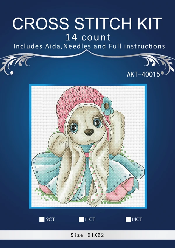 Вышивка крестом животное кролика Рукоделие сделай сам наборы для вышивки