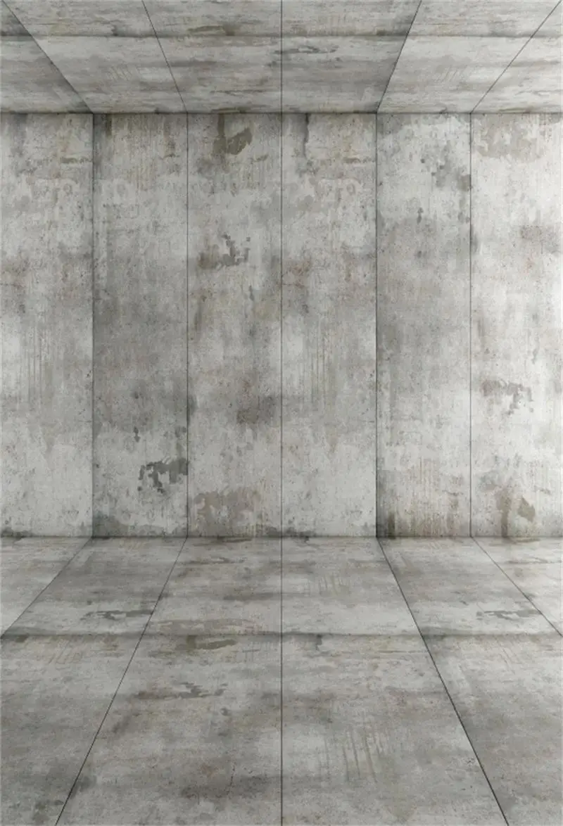 

Laeacco Unique 3D Gray Cement Wall Wood Floor Baby Child Pet Photozone Photography Background Photo Background For Photo Studio