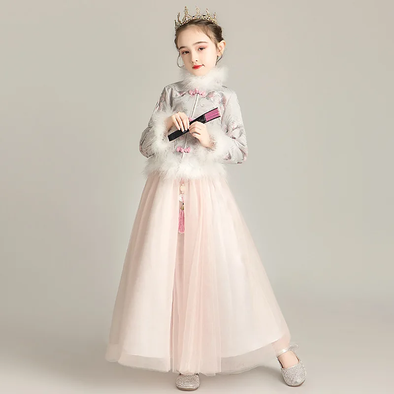 

Traditional Chinese Folk Dance Costumes Girl Ancient Opera Han Dynasty Hanfu Dress Clothing Kids Children