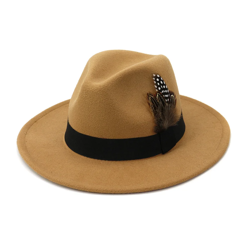 Шляпа фетровая Женская/Мужская белая/Розовая/желтая L XL | Аксессуары для одежды