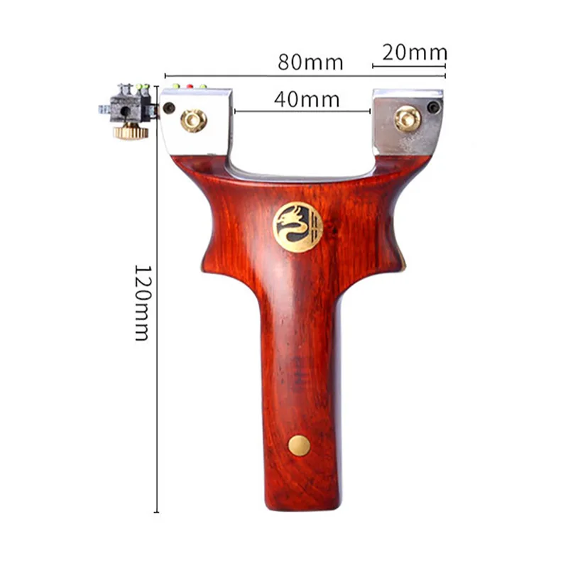 

New Titanium Alloy Pure Copper Patch Slingshot Outdoor Hunting Athletic Catapult Slingshots with Flat Rubber Band Shooting