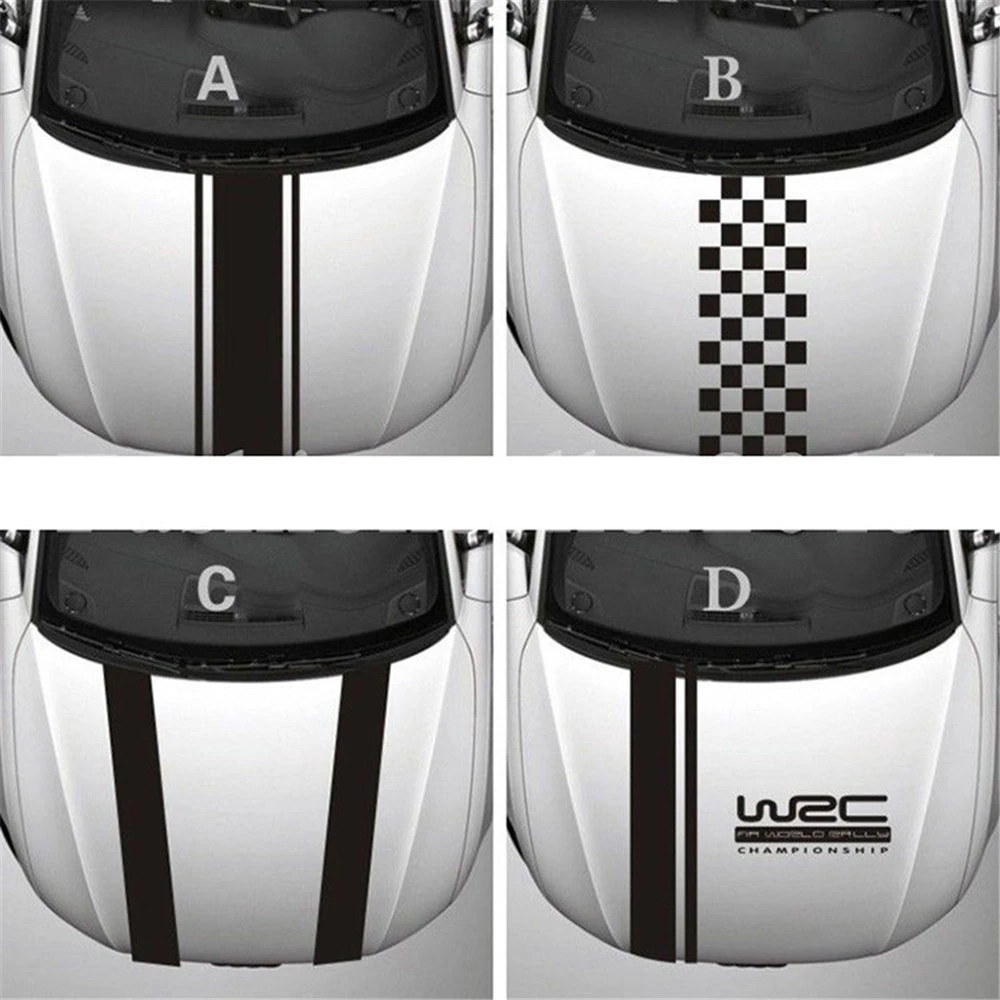 Fashion WRC Stripe Car Covers Vinyl Racing Sports Decal Head Sticker Wrap Stickers For Decoration | Автомобили и мотоциклы