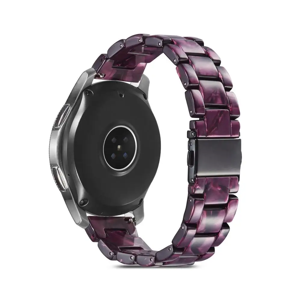 purple 20 мм 22 мм ремешок для часов из смолы для samsung galaxy gear s3 ремешок из нержавеющей стали Пряжка galaxy 46 мм huawei gt ремешок для часов - Цвет ремешка: purple