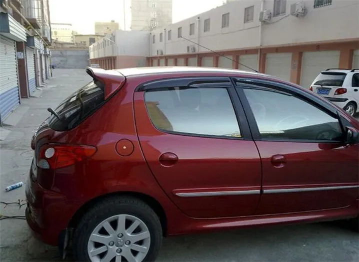 Спойлер для Peugeot 207 спойлер 2006 2013 из АБС пластика заднего крыла автомобиля цветной