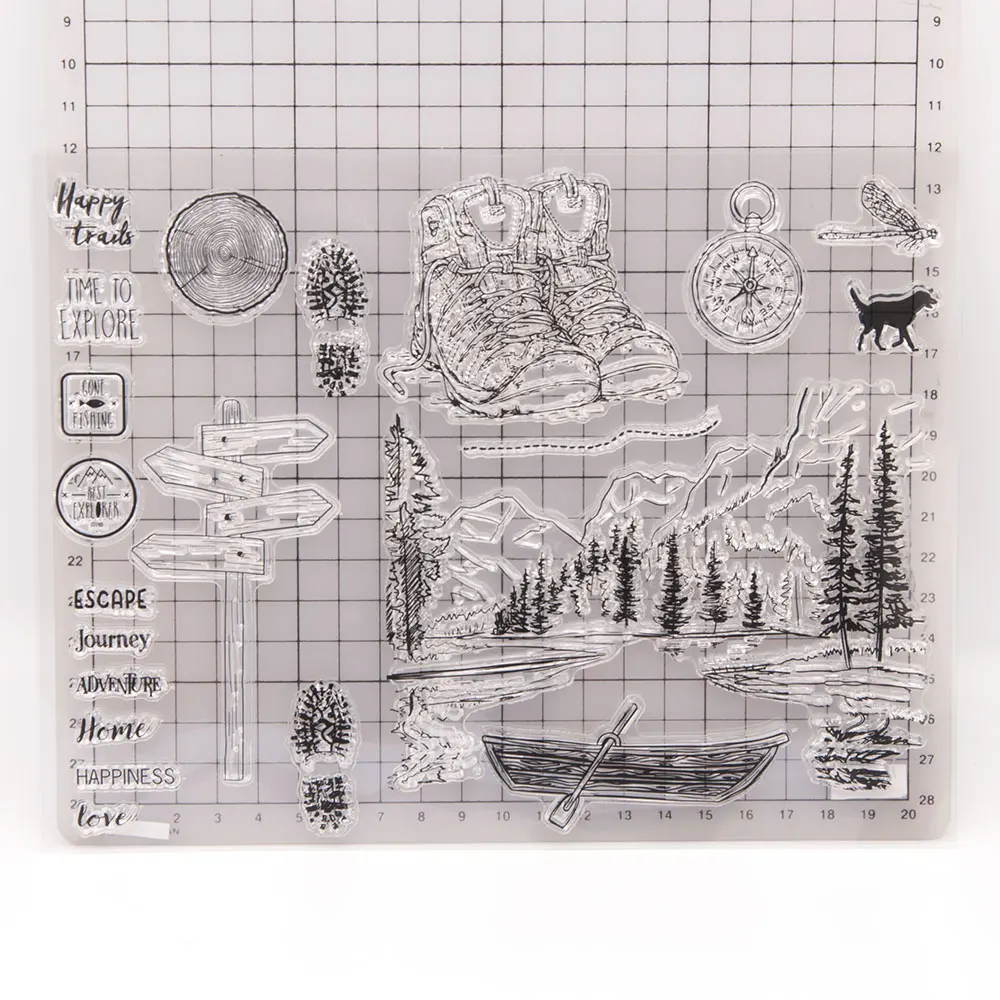 Счастливые Путешествия прозрачные силиконовые штампы для DIY