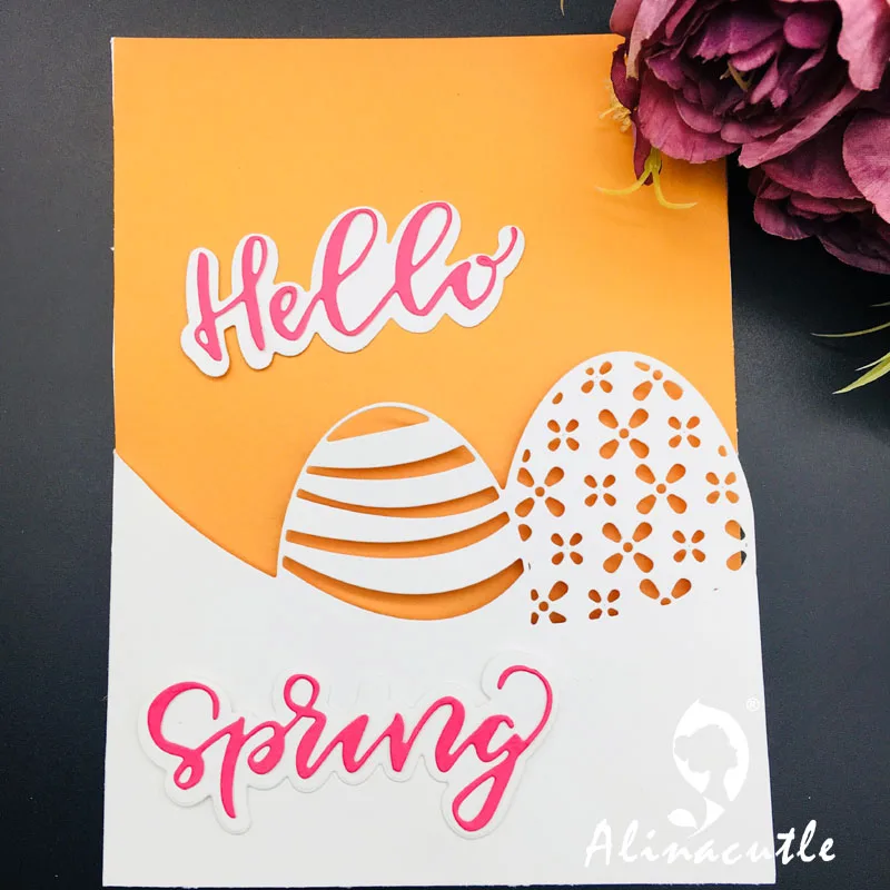 Металлические штампы Hello Spring для скрапбукинга рукоделия альбома открыток | Дом и
