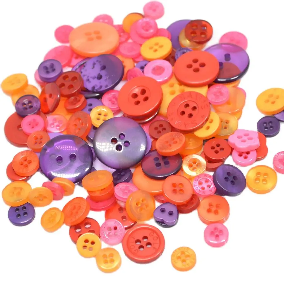 50 г Смешанные пуговицы Fashion кнопки для рукоделия и DIY Button весенние цвета