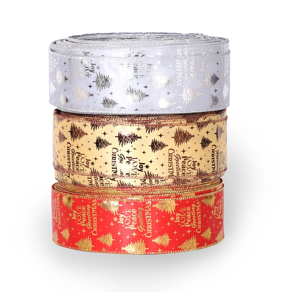 2 ярдов Рождественская елка ленты свадьбы праздника вечерние украшения DIY лук