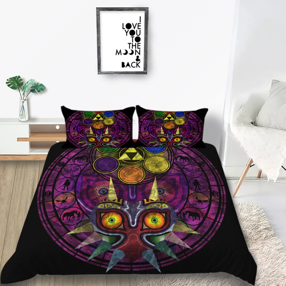 

Thumbedding Tribal Mask Bedding Set Single Little Scary Mysterious Cover Duvet King Queen Twin Full Double Unique Design Bed Set