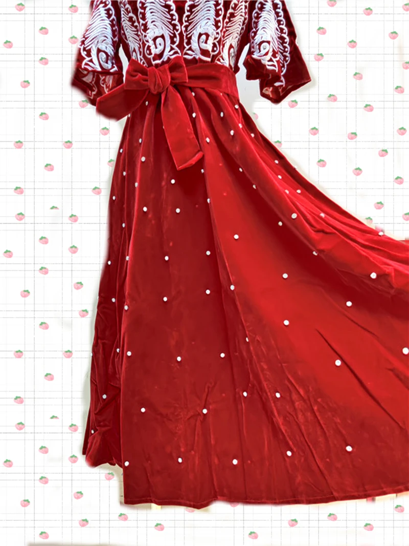 Женское платье с цветочным принтом Vinatge Vestido модное осеннее и стразами в