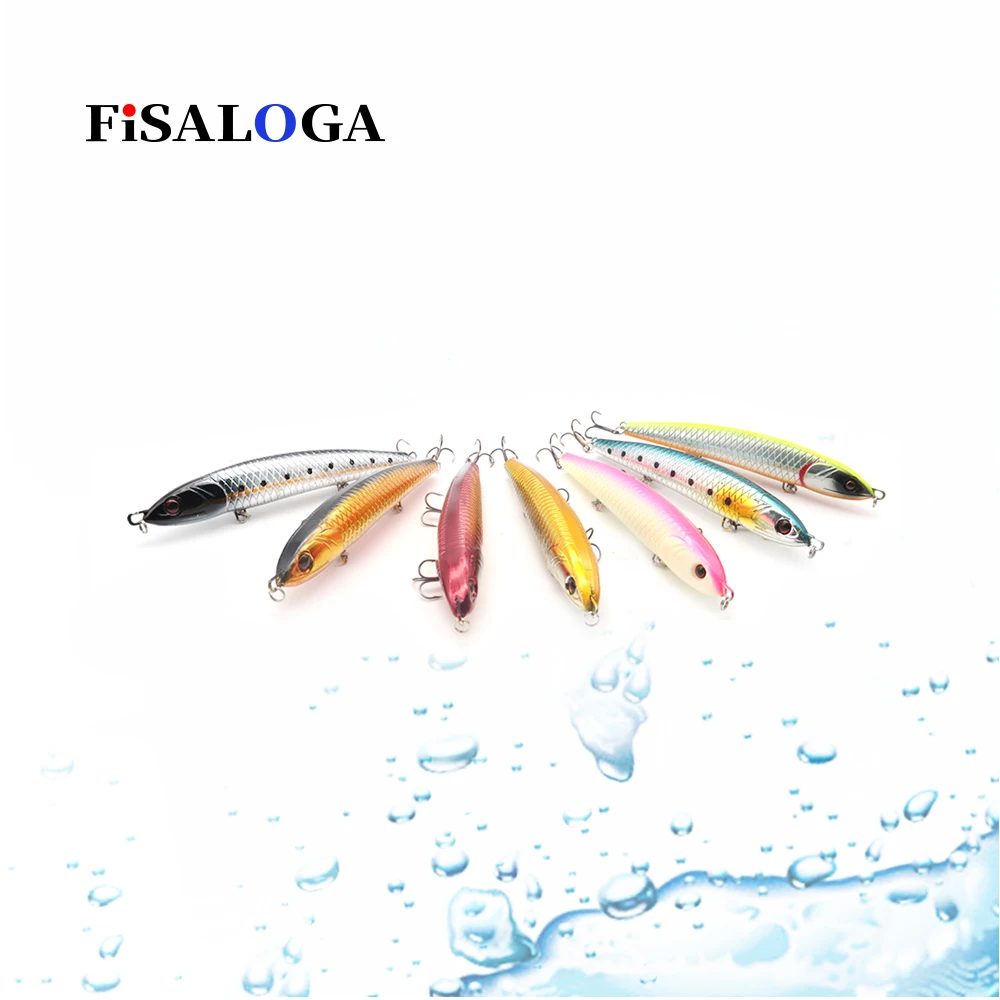 

Sinking Pencil Fishing Lure 41g 145mm Wobbler Topwater Swimbait Long Casting FiSALOGA Bass Pike Carp Bait Gift 2 VMC Treble Hook