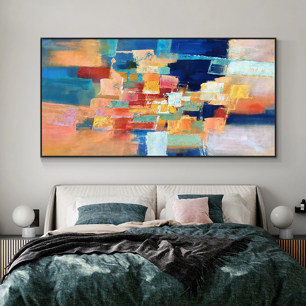 

100% Hand Painted Colorful Oil Painting On Canvas Unframed Modern Decorative Abstract Wall Art Painting For Home Decoration