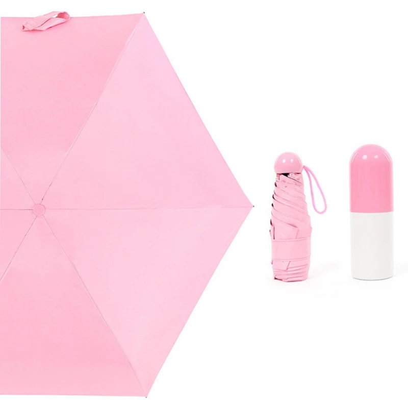 Супер Мини капсульный зонт для женщин прозрачный Карманный Зонт с защитой от