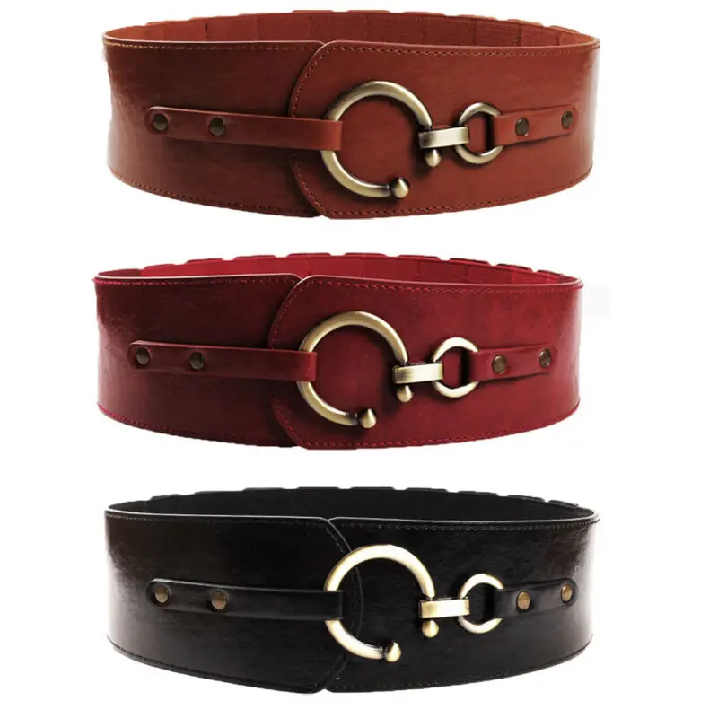 Брендовый новый модный золотистый полукруглый широкий ремень с пряжкой женские