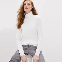 shyloli women casual solid long sleeve turtleneck slim pullover white 2021 new fashion autumn winter pullover