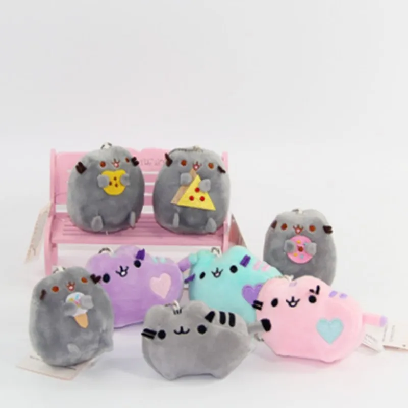 8cm cartoon cute cat short plush toy small pendant boys and girls key bag hanging birthday gift. | Игрушки и хобби