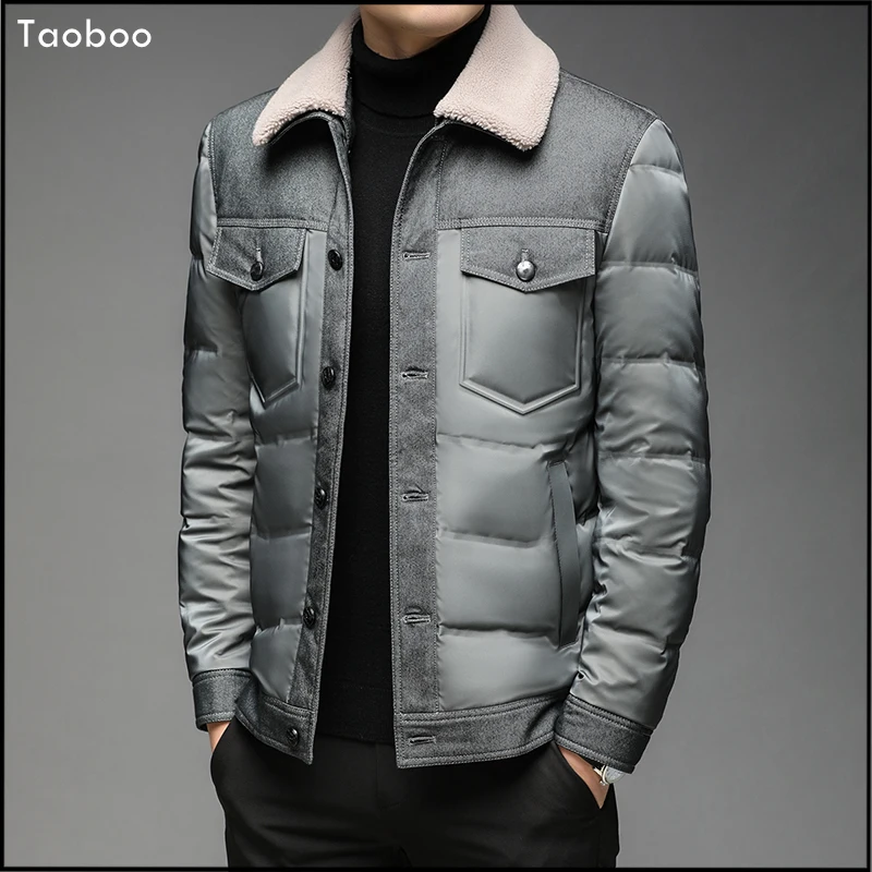 Новая брендовая мужская куртка Повседневная модная Мужская зимняя 2021 с меховым
